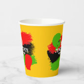 1865 Juneteenth Freedom Day Flag Viering Papieren Bekers (Links)