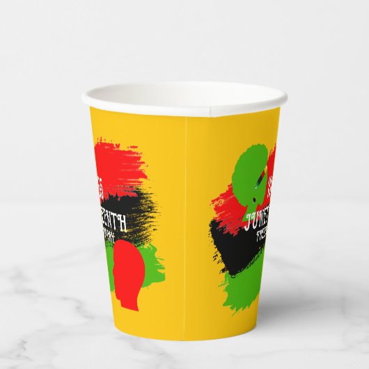 1865 Juneteenth Freedom Day Flag Viering Papieren Bekers (Rechts)