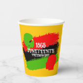 1865 Juneteenth Freedom Day Flag Viering Papieren Bekers (Voorkant)