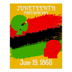 1865 Juneteenth Freedom Day Flag Viering Perfect Poster