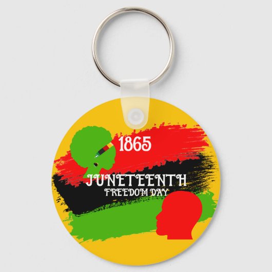 1865 Juneteenth Freedom Day Flag Viering Sleutelhanger (Voorkant)