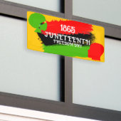 1865 Juneteenth Freedom Day Flag Viering Spandoek (Buitenkant Gebouw)