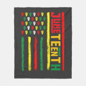 1865 Juntetiende vlag gevierd door zwarte vrijheid Fleece Deken (Voorkant)