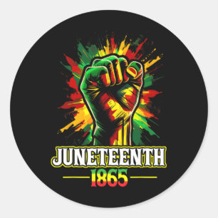 1865: Zwarte Geschiedenis Afrikaans-Amerikaanse Vr Ronde Sticker