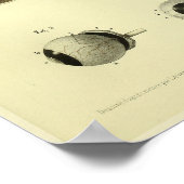 1866 Anatomie van het menselijk oog afdrukken Poster (Hoek)