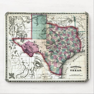 1866 Antiquarian Map of Texas door Schönberg & Co. Muismat