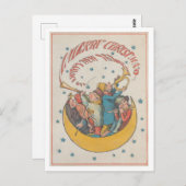 1866 Muzikanten in Crescent Moon Briefkaart (Voorkant / Achterkant)