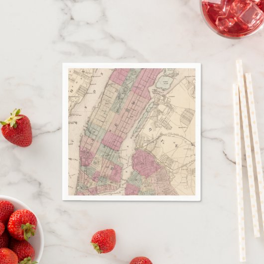 1868 Map of New York and Brooklyn Servetten (Insitu)