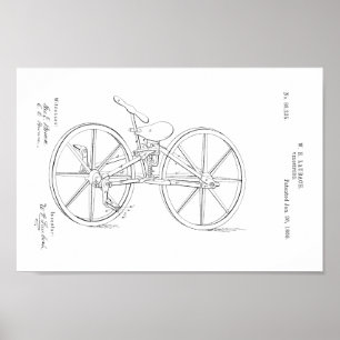 1869  fietsvelocipede-patentkunst poster