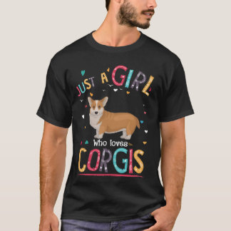 186 Gewoon een meisje dat van Corgi houdt T-shirt