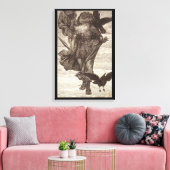 1871 Odin, Noordse God van Wisdom Canvas Afdruk (Insitu (Woonkamer))