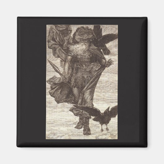 1871 Odin, Noordse God van Wisdom Magneet (Voorkant)