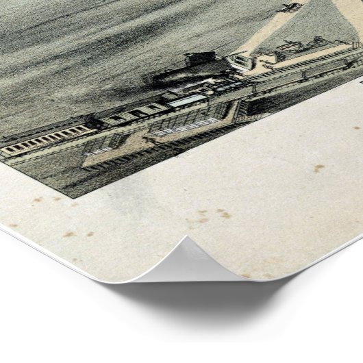 1873 Waco, TX Birds Eye Uitzicht Panoramic Map Poster (Hoek)