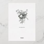  1874 Botanische Bloemengrens Folie Uitnodiging (Achterkant)