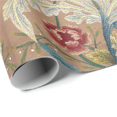 1875 William Morris Floral Embroidery Cadeaupapier (Rol Hoek)