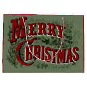 1876 Prettig Kerst Groen Groot Cadeauzakje (Achterkant)