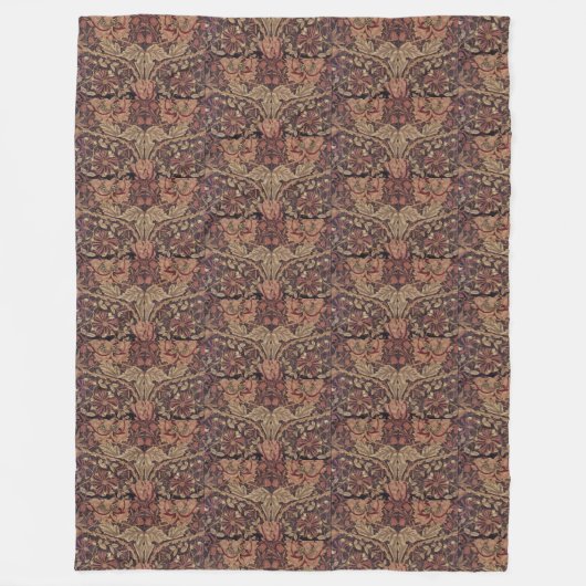 1876 William Morris Honeysuckle Fleece Deken (Voorkant)