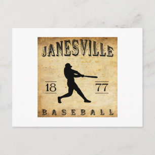 1877 Janesville Wisconsin Baseball Briefkaart