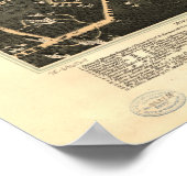 1877 Pawtucket, RI Vogels Oog Uitzicht Panorama Poster (Hoek)