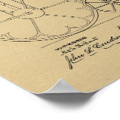 1878  High Wheeler Bicycle Patent Art Print (Hoek)