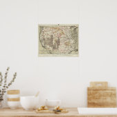 1878 Progress Map of The US Geographical Surveys Poster (Keuken)