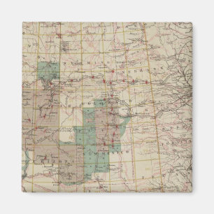 1878 Voortgangskaart van de Amerikaanse geografisc Magneet