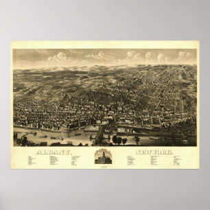 1879 Afdrukken: Albany, New York Poster
