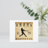 1879 Omaha Nebraska Baseball Briefkaart (Staand voorkant)
