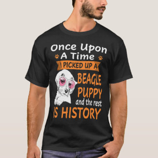 187 One Upon a Time Beagle Puppy T-shirt