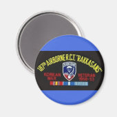 187e aimant de guerre aéroporté en Corée - Cercle (Recto/Verso)