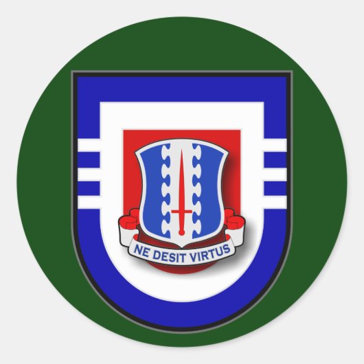 187e Infanterieregiment - 3d Bataljon Flash Ronde Sticker (Voorkant)