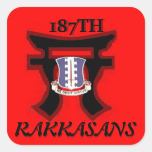 187E "Infantertry torri Design Stickers" Vierkante Sticker