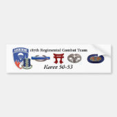187e Regimental Combat Team Korea Bumpersticker (Voorkant)