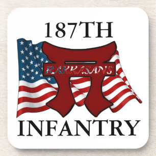 187TH DESSOUS DE VERRE de BOISSONS de l'INFANTERIE