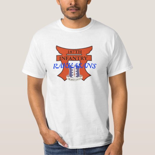 187th T-shirt d'infanterie avec la conception de (Devant)