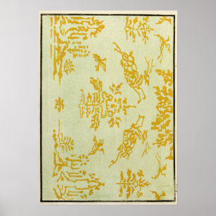 1880 Chinees Keizerlijk Wapenschild Patroon Poster