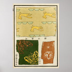 1880 Chinese Borduurwerk Textielkunst Poster