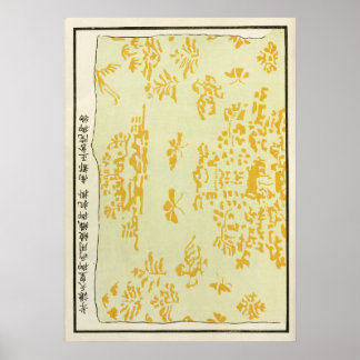 1880 Chinese Celestial Dragon Patroon Poster