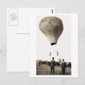 1880 Hot Air Ballon Acrobat Briefkaart (Voorkant / Achterkant)