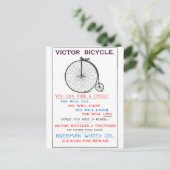 1880-Poster voor fietsen Briefkaart (Staand voorkant)
