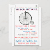 1880-Poster voor fietsen Briefkaart (Voorkant / Achterkant)