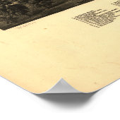 1880 Terre Haute, IN Birds Eye Uitzicht Panoramic Poster (Hoek)