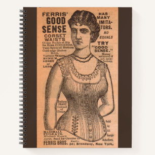 1880s Ferris Common Sense Corsets en Notitieboek