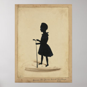  1880's Golfer silhouet - Archival Print