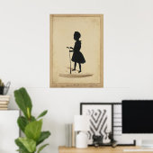 1880's Golfer silhouet - Archival Print (Thuiskantoor)