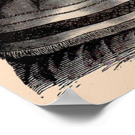 1880s Victoriaans schaduwen mode afdrukken Poster (Hoek)