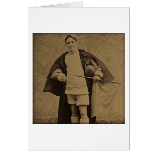 1880s vintages Stereoview de joueur de football de (Devant)