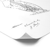 1881  fiets Velocipede-patentafdrukken Poster (Hoek)