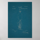 1881 fiets Velocipede-patentafdrukken Poster (Voorkant)