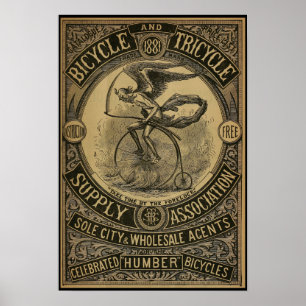 1881 fietsenmagazijn en kunstwerk Poster